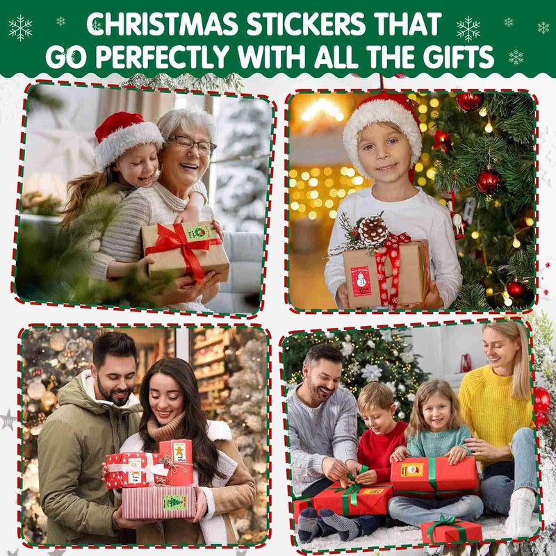 Dreecy 160 Pcs Christmas Labels for Gifts, Christmas Gift Tags Stickers, 1.8" x 3" Christmas Gift Labels Stickers, Self Adhesive Christmas Name Tags Stickers for Gifts Presents Wrap Envelope Holiday Decor - Image 4